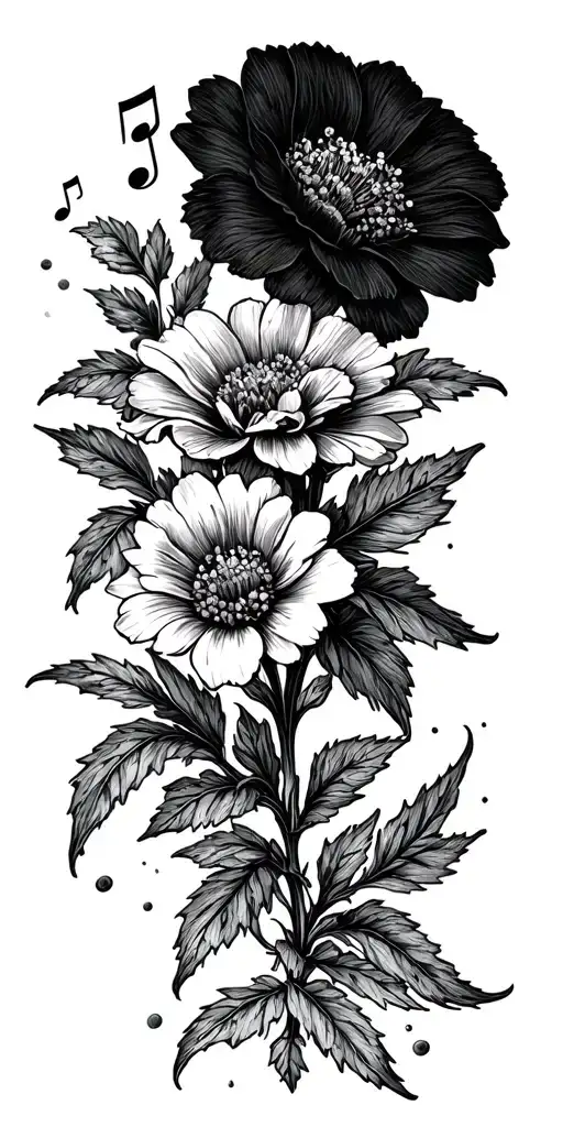 Flowers With Music Grade And Date