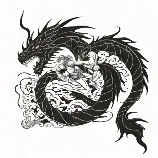 A Modern Interpretation Of The Latvian Mythological Hero Kurbads Battling A Dragon