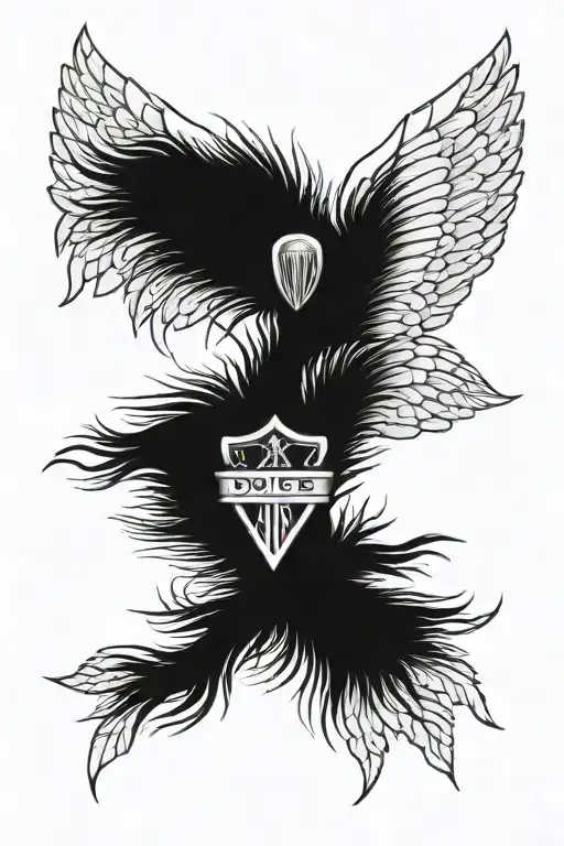 Angel Wing Police Badge Fur Tree