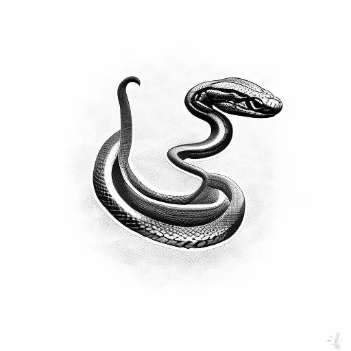 Snake Black Mamba With Number 8 And 24