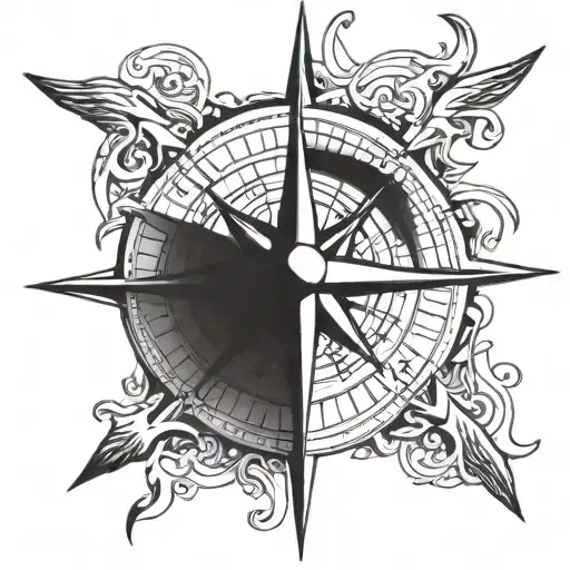 Wind Rose On A Compass