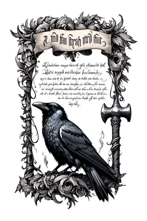 Raven And Hammer Torah With A Raven