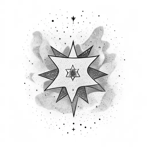 Shooting Star With Particle Dust