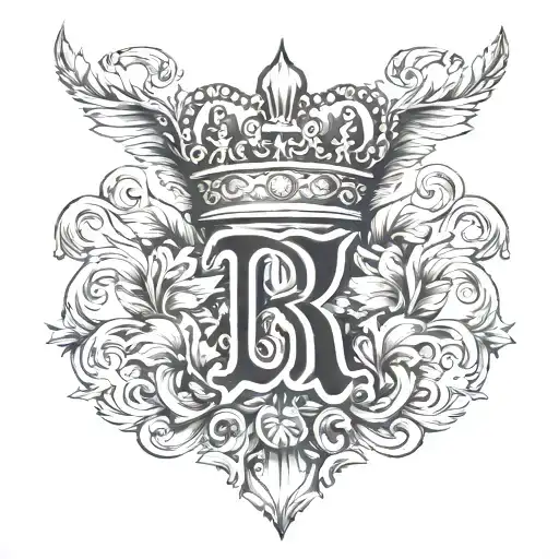 Intial R With Crown
