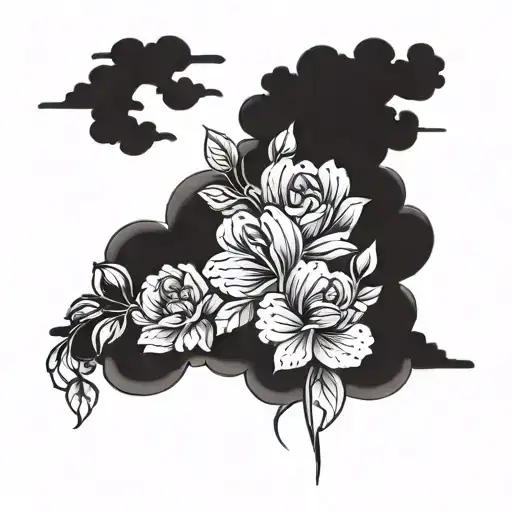 Black Clouds And Flowers