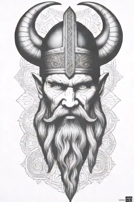 Viking Full Upper Body Holding Sign