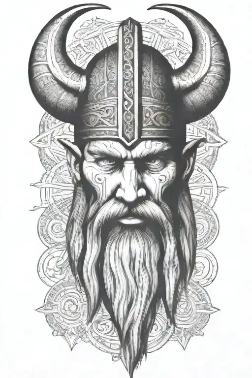 Viking Full Body Holding Sign