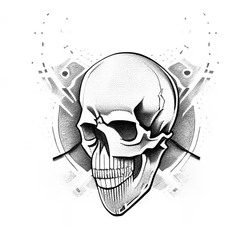 Skull Of Horse With Rope