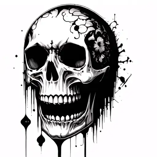 Skull Emo Style Tattoo Cybersigilism