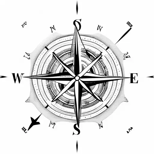 A Beach Inside A Compass