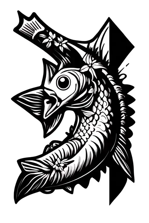 Hawaiian Fish Hook With A Christian Cross