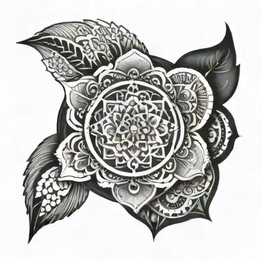 An Intricate Mandala Design Incorporating Elements Symbolizing Motherhood And Protection