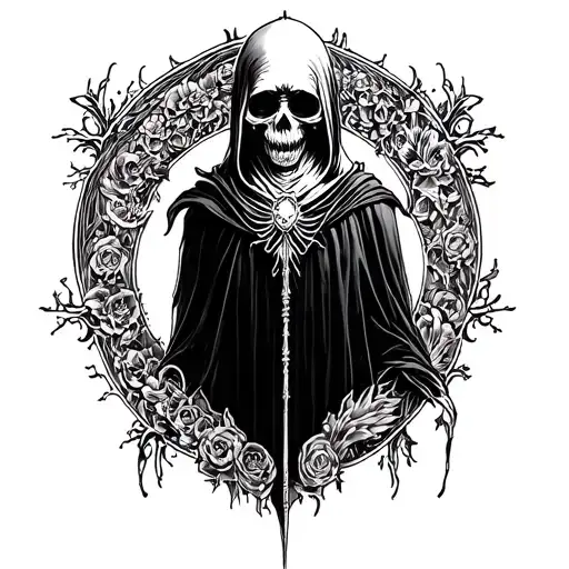 Gothic Horror Grim Reaper Back