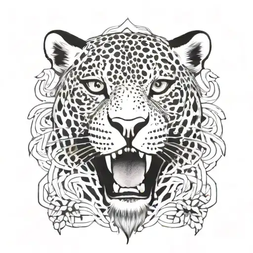 Black Cover Up For A Leopard Face Made