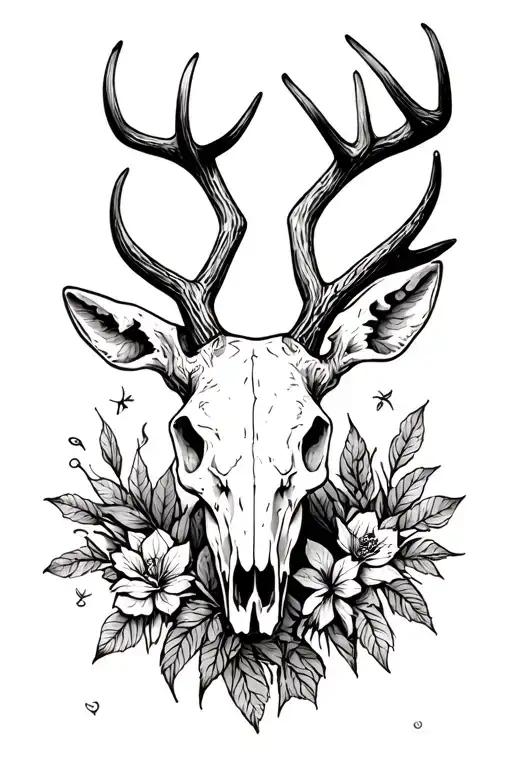 Deer Skull With Antlers