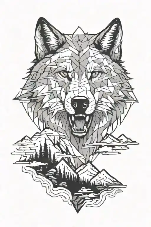 Wolf Face Surrounded My Mountain