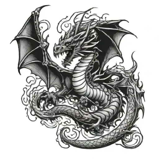 A Dragon Breathing Fire