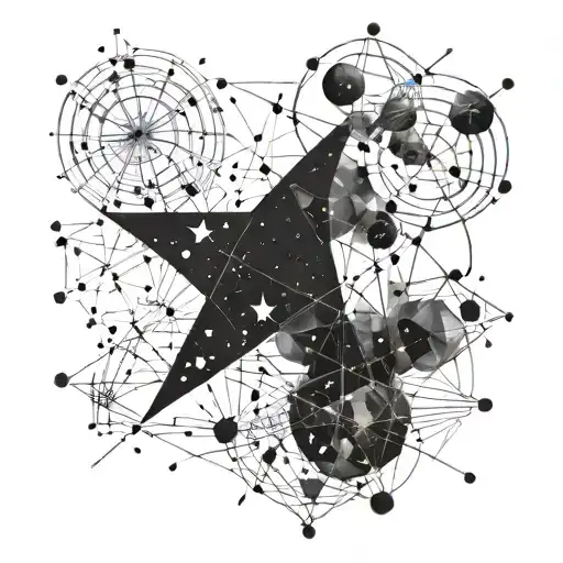 Galaxy Filled With Mathematical Equations And Constellations Representing Individuality