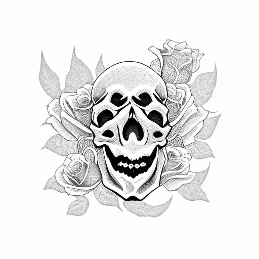 Skull Vomiting Roses