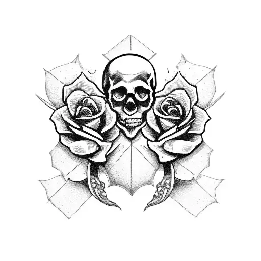 Skull Throwing Up Roses