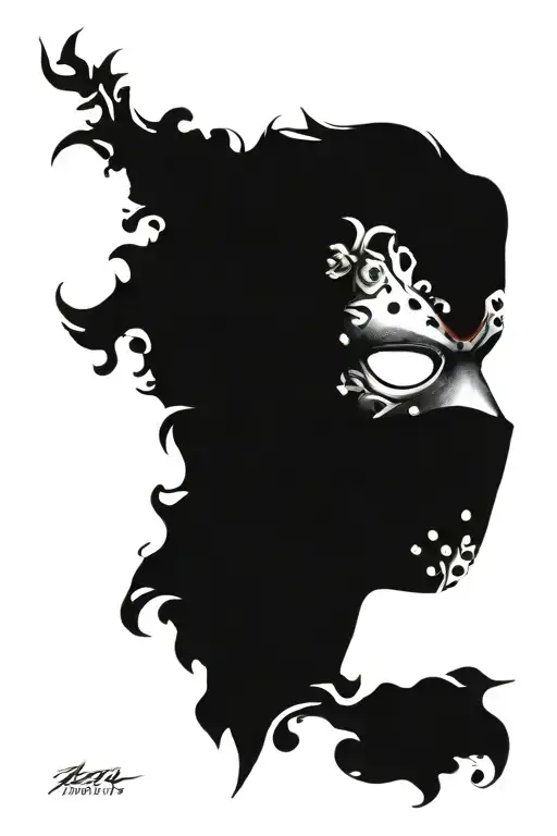 Jason Vorhees Mask With Flowers