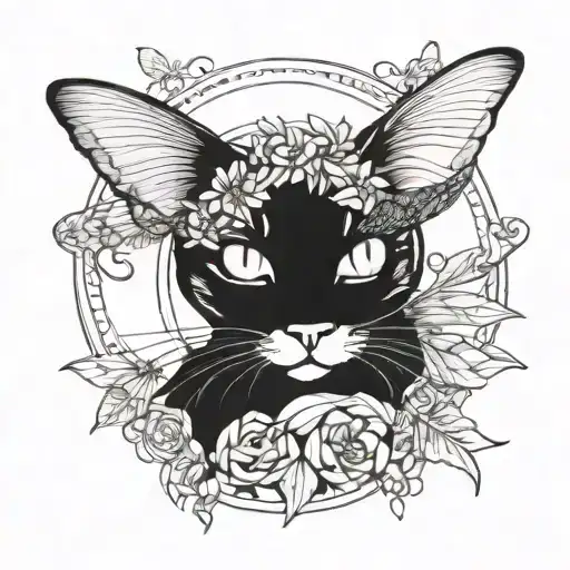 Cat With Empty Eyes And Dragonflywings