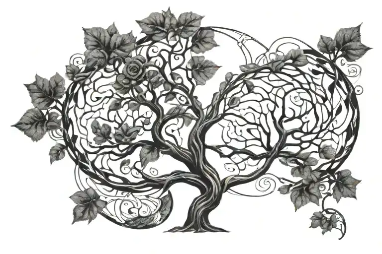 A Tree Of Life Intertwined With A Dna Double Helix Symbolizing Health And Nature