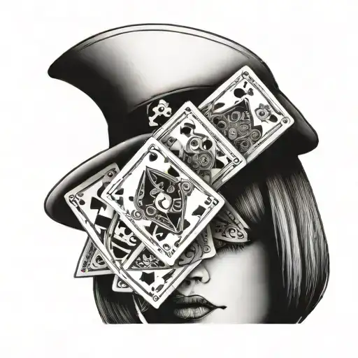 A Nurse's Cap Adorned With Joker Playing Cards