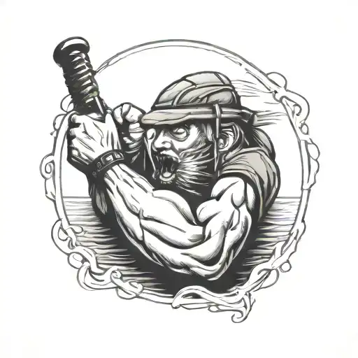 Armwrestling And Fishing