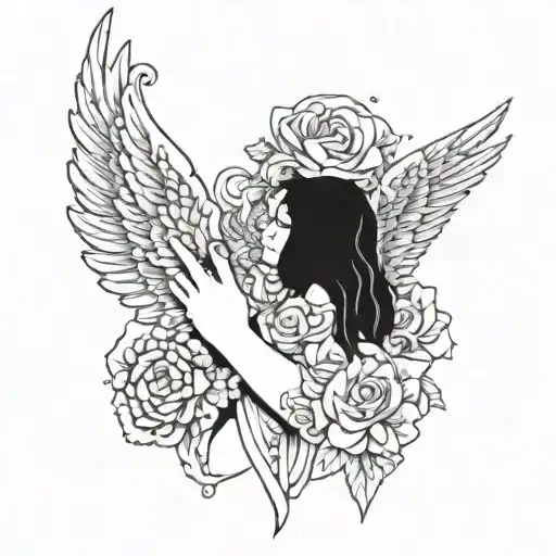 Angel Alzando Sus Manos