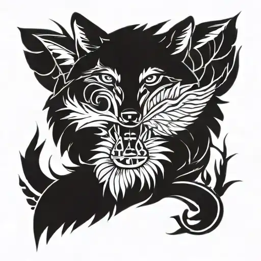 Wolf And Swallow Symbols