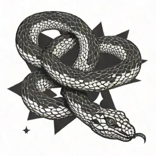 Snake Eating A Star