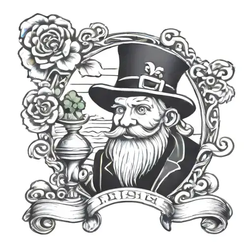 Irish Isle With Leprechaun