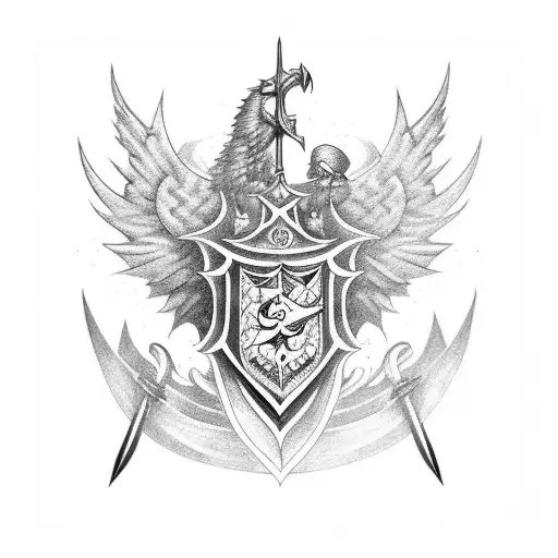 Knight With Sword And Wings