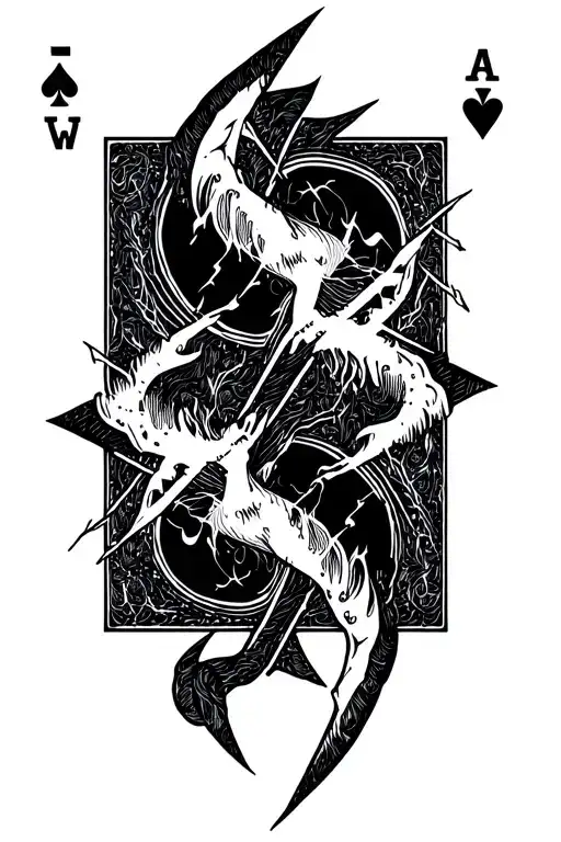 Lightning Bolts And Playing Cards