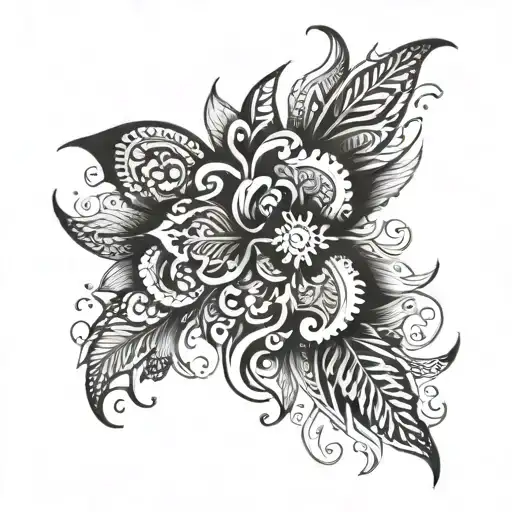 Pattern On Chest In Black