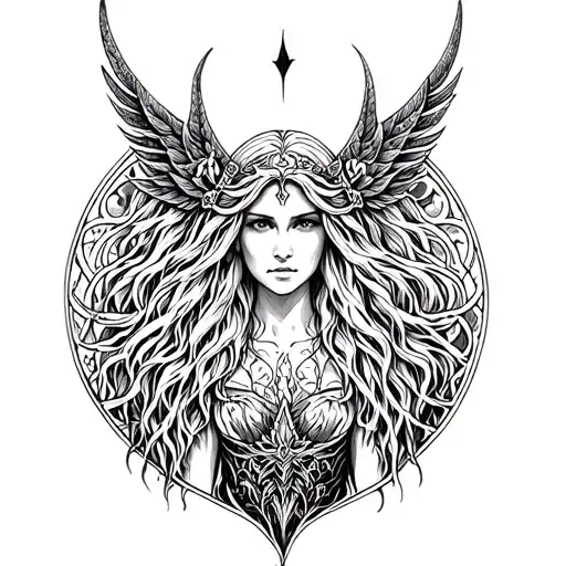 Freya Norse Goddes Growing Together Yggdrisil