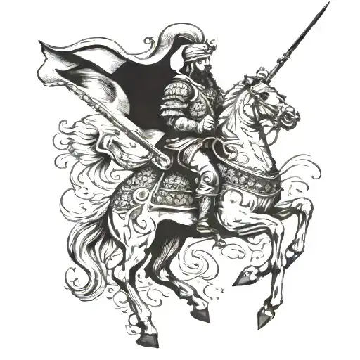 Ottoman Warrior Riding