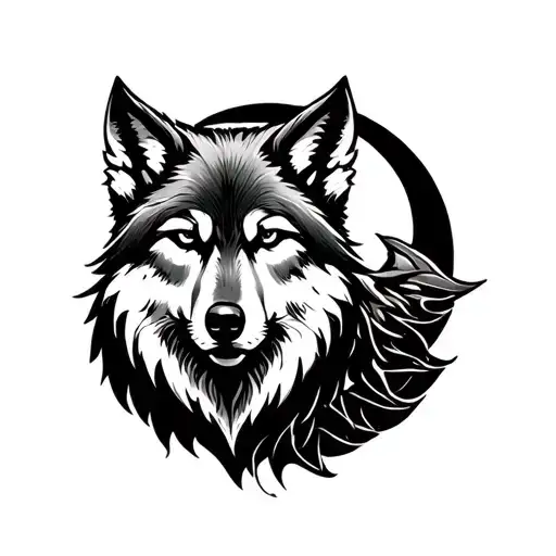 Wolf And Luna Viking Tattoo Style