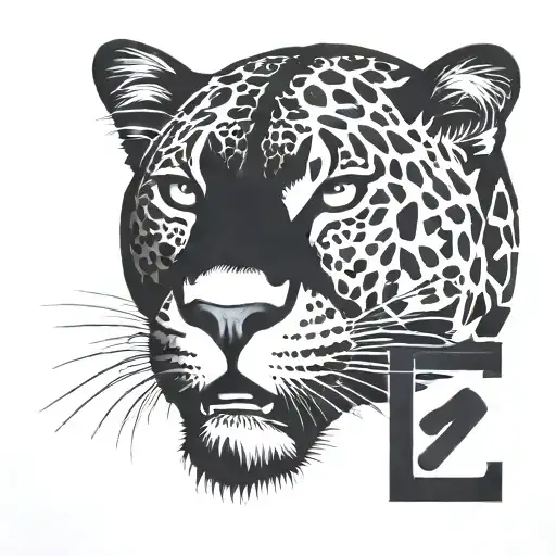 Black Jaguar With Number 8 And 17 Written Kanji Characters