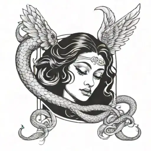 An Angel And A Serpent