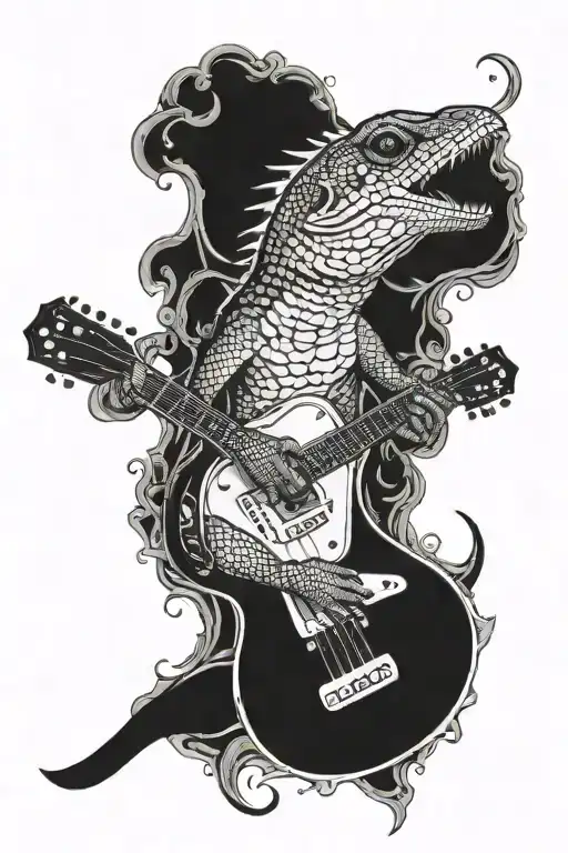 Lizard And Guitar