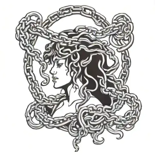 Medusa Breaking Out Of Chains