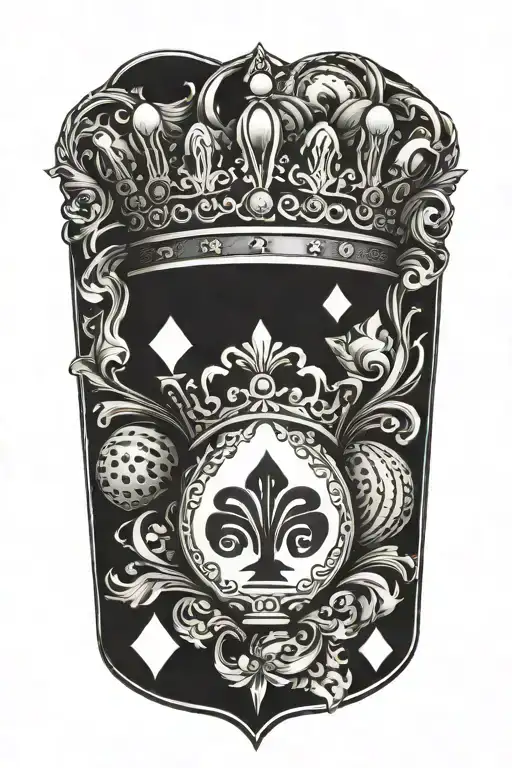Poker Cards With A Crown Desgins