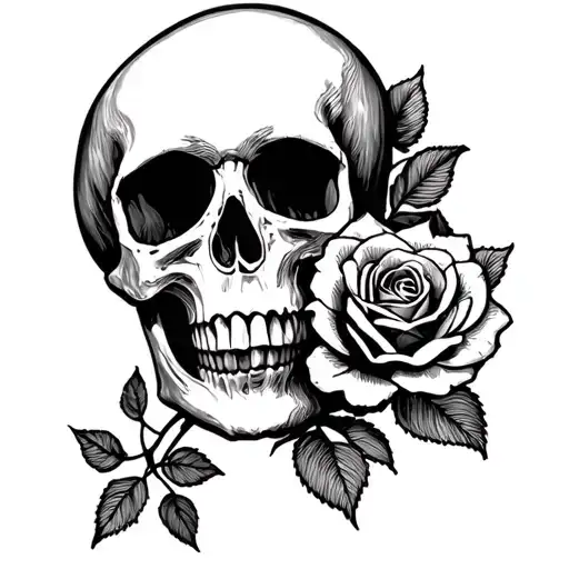 Skull And Rose