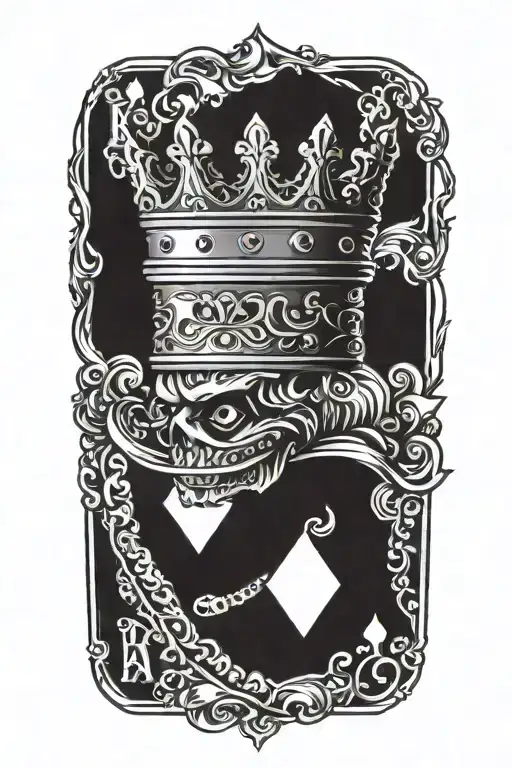 Poker Cards With A Crown Desgins