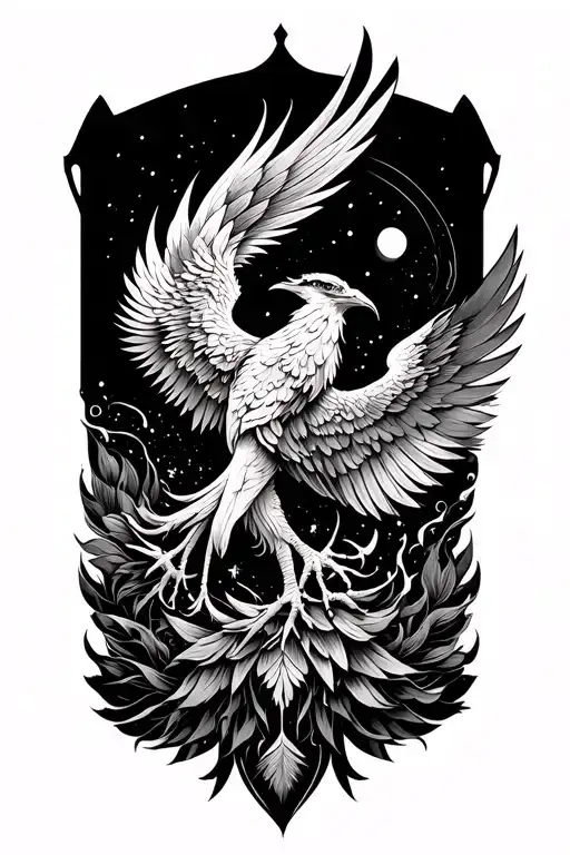 Arm Band That Shows The Lifecycle Of A Phoenix