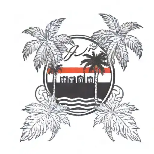 Background Iraq Flag With Palm Tree Iraq Culture Long Sliv