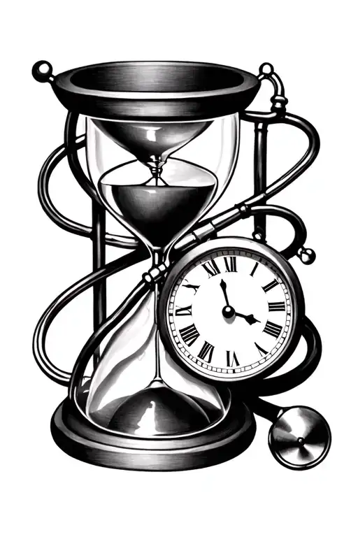 Hourglass With Clock And Stethoscope Memorial