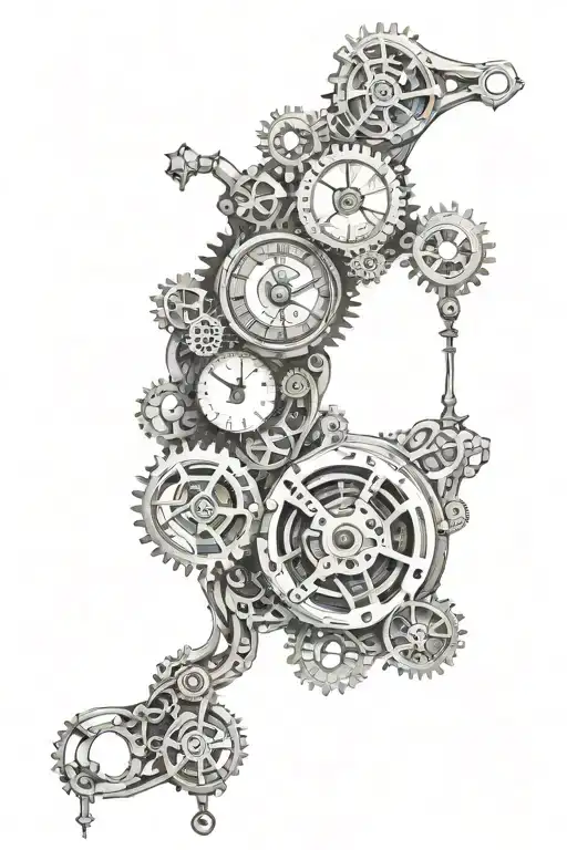 Clock Mechanism Intertwined